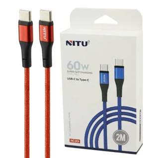 کابل سوپر فست شارژر TYPE C به TYPE C نیتو NITU NC201