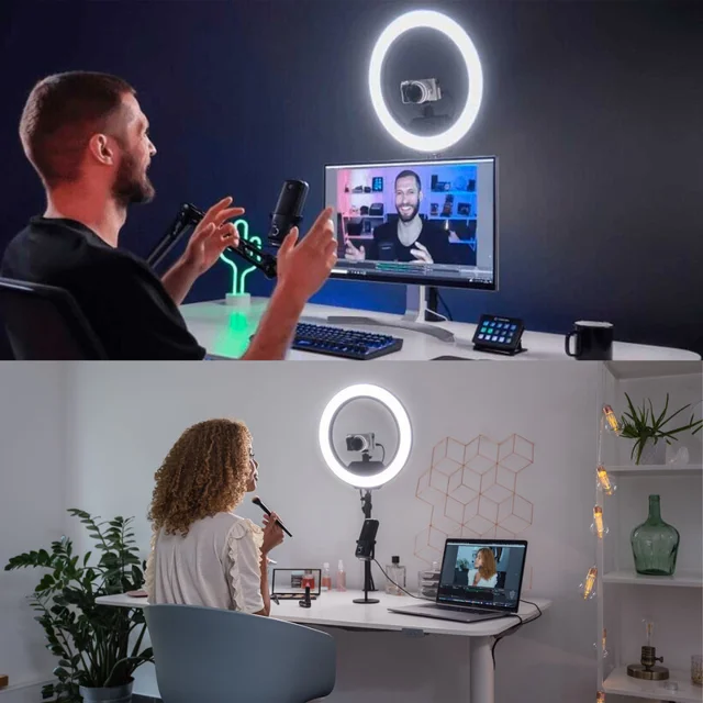 رینگ لایت مدل LJJ-26 RGB-26cm 103078317